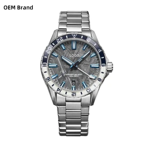 OEM SW330-2 GMT Meteorite Limited Edition Automatic Diving Watch with AR Coated Sapphire Crystal BGW9 Luminous 20ATM Men Watches
