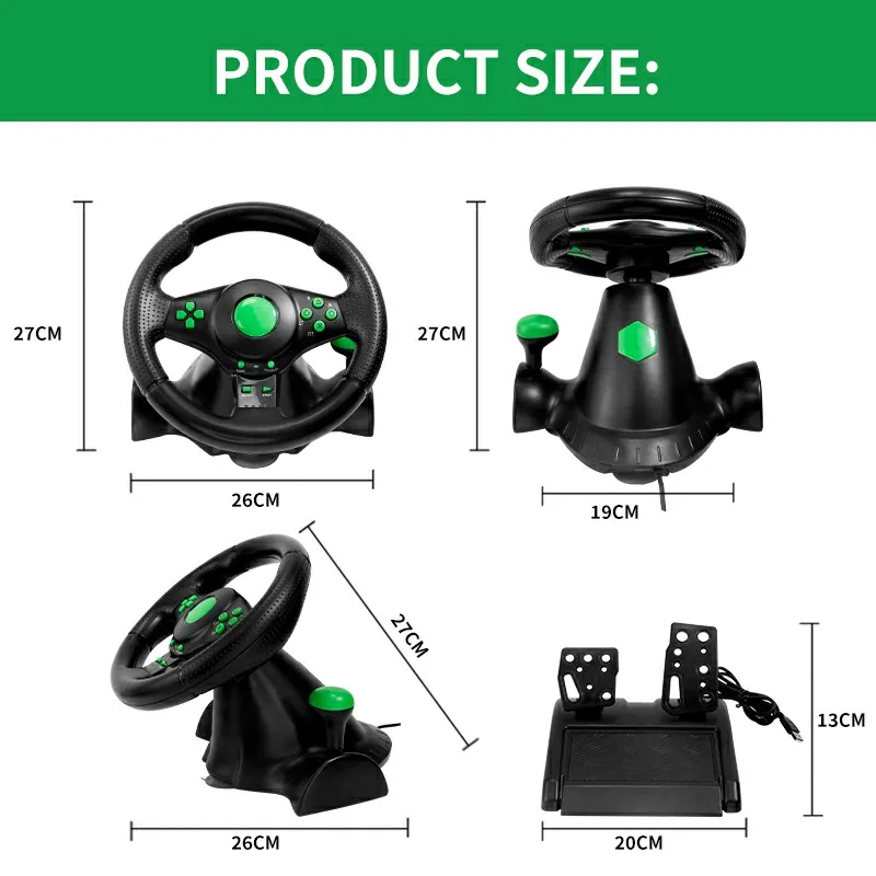 RW02 Joystick And Game Controller Video Game Car Steering Wheel For Racing Car Games  Pc Steering Wheel