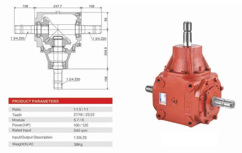 High Quality Agricultural Mini Tractor Gearboxs Reducer Tractor Parts ...