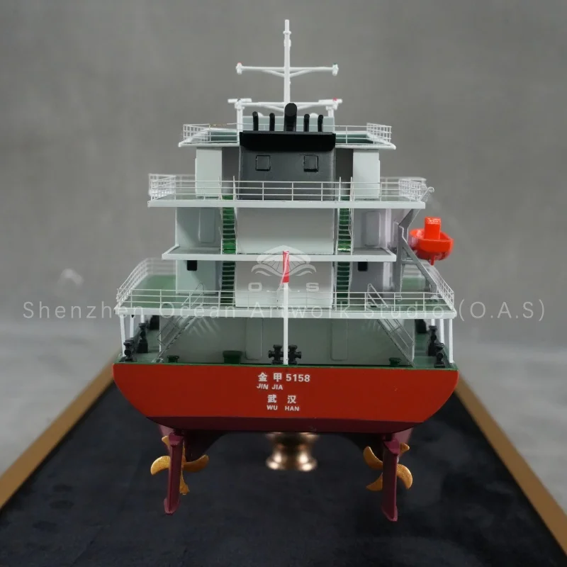 Premium industrial oil tanker model with precise scale reproduction. Fully customized for logo and color requirements. Exquisite craftsmanship restores real‑ship details. Serves as elegant ornament for office display, maritime exhibition, corporate souvenir and teaching aid. Factory offers custom production and wholesale services for marine‑related enterprises.Amber@vesselmodel.com Tel：+86 18038048785