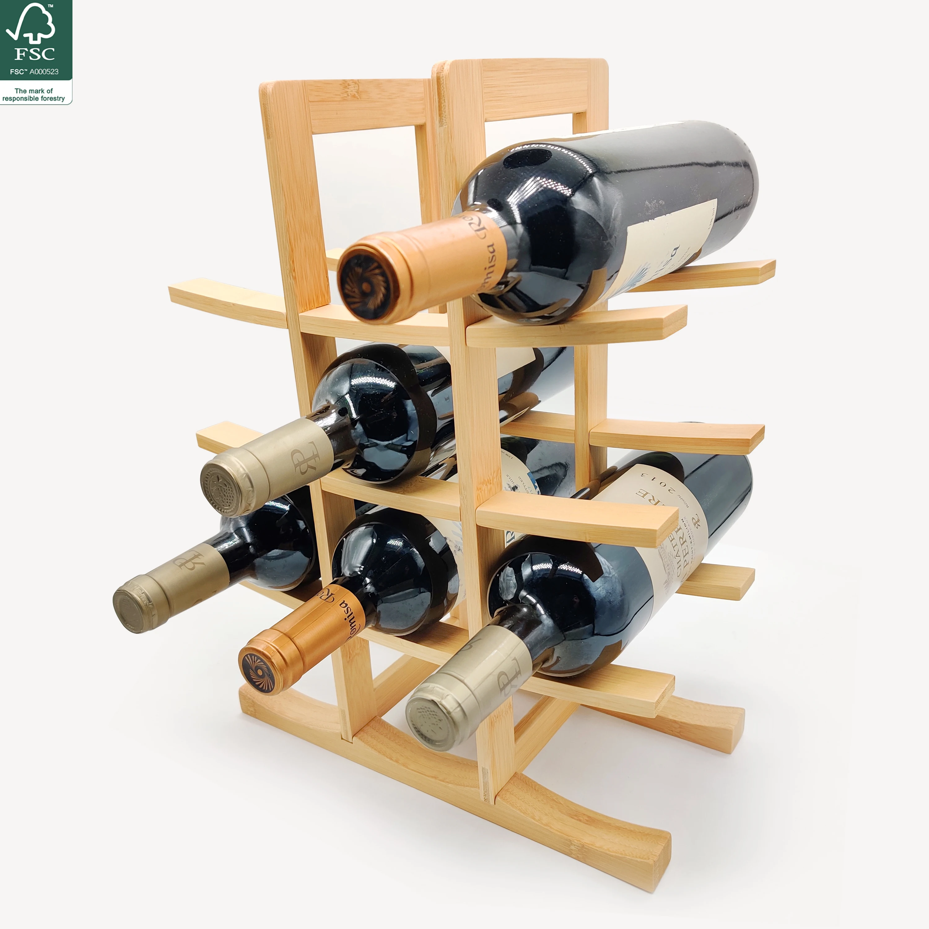 Hot Sells Wooden Wine Display Rack Wine Holder Bamboo Bottle Wine Racks Buy Wine Bottle Holder
