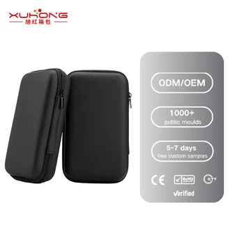 Waterproof Hard Case Bag Zipper Hard Shell Protective Case Digital Products Mobile Power Hard Disk Data Cable-PU Shockproof