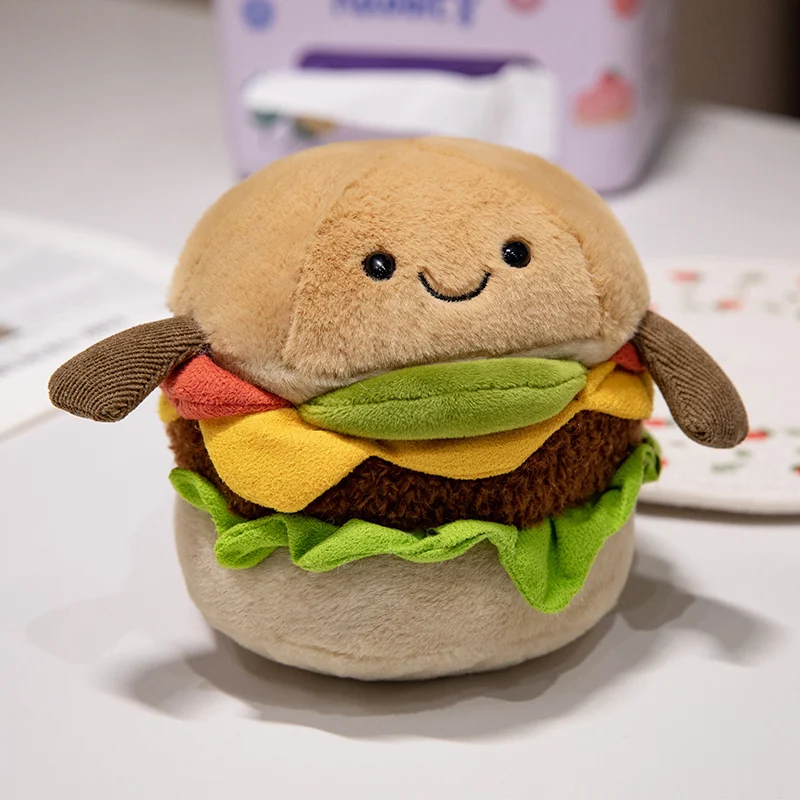 Lulubelles Hamburger Plüsch Spielzeug Für Hunde – Mit Quietscher, Robust & Maschinenwaschbar, Größe LG
