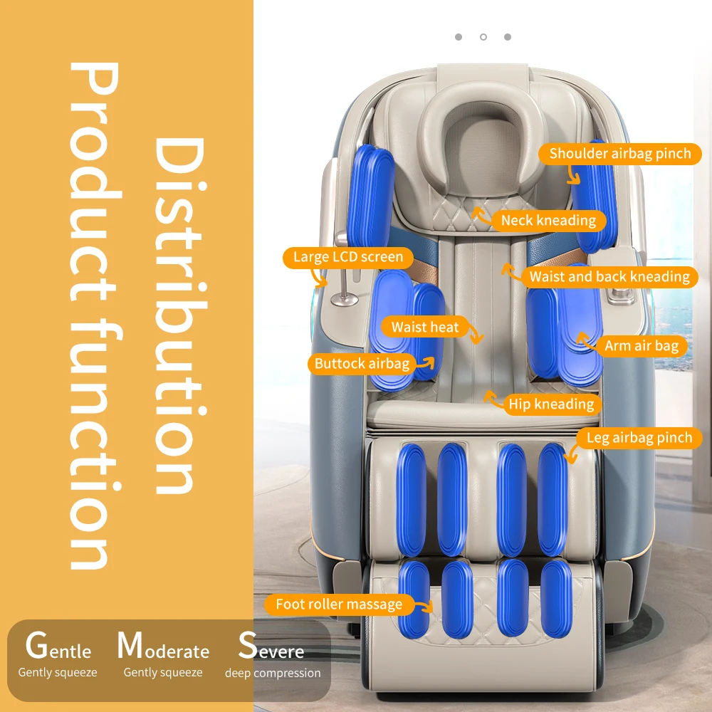 Modern Luxury Foot Full Body 4d Electric Ai Smart Recliner Sl Track