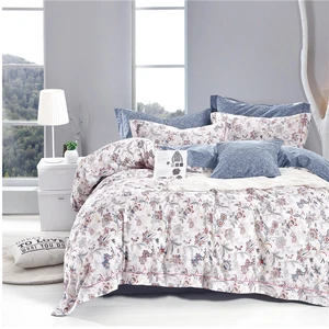KOSMOS Customisable Polyester Pigment Printed Fabric Elegant Floral Pattern Lightweight Hometextile Bed Sheet Fabric