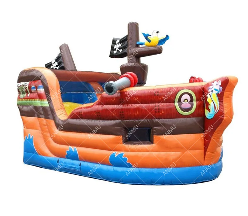 Outdoor Pirate Ship Boat Bounce House Inflatable Slide For Kids - Buy ...