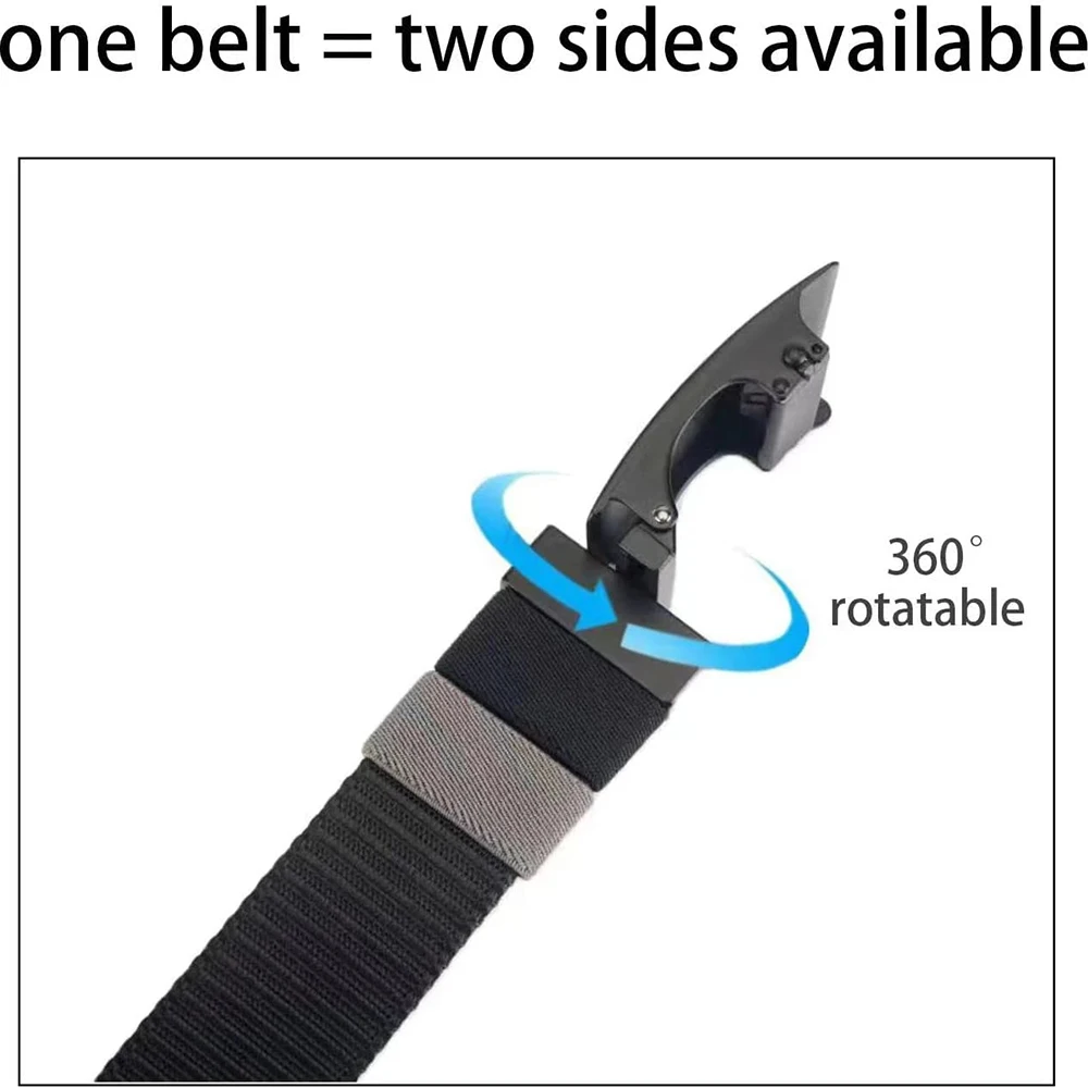 Wear-resistant Breathable Training Reversible Ratchet Belt Hiking Rigger Nylon Extra Thick Webbing Tactical Belt