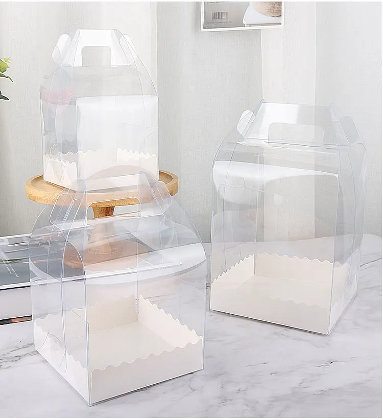Cake Takeaway Boxes for Packaging Transparent Cup Plastic Custom Disposable Bakery Food Grade Small 5 Inch XINDA Packaging Clear
