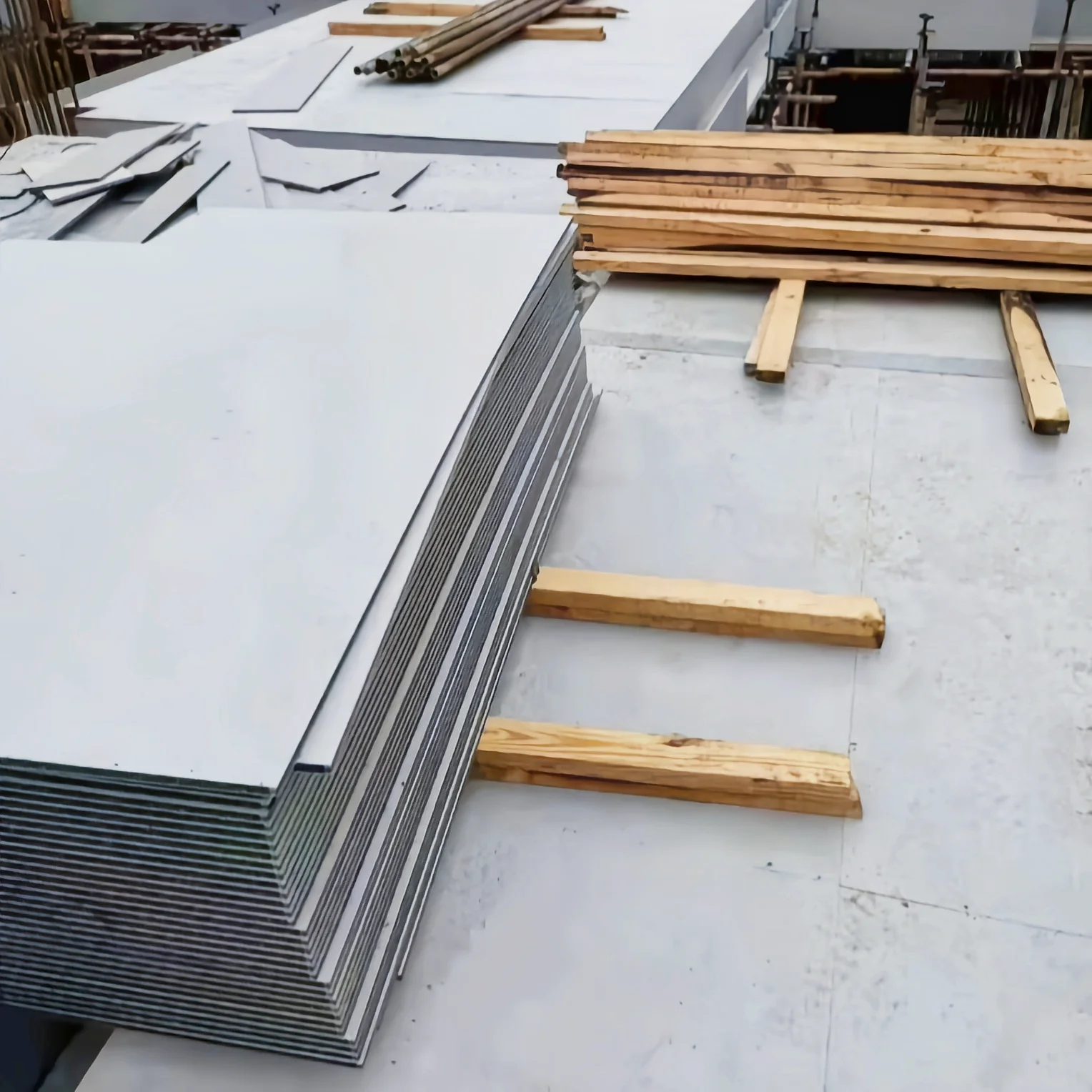 Reusable 4x8 ft 1220x2440mm 18mm pp Sheet Hollow Plastic Formwork Panels  for Column Concrete Construction, image size:1528x1528