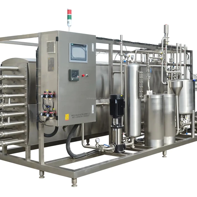 Ice Cream Pasteurizer  UHT Pasteurization  1000L Milk Production Line   Dairy Milk Processing Plant