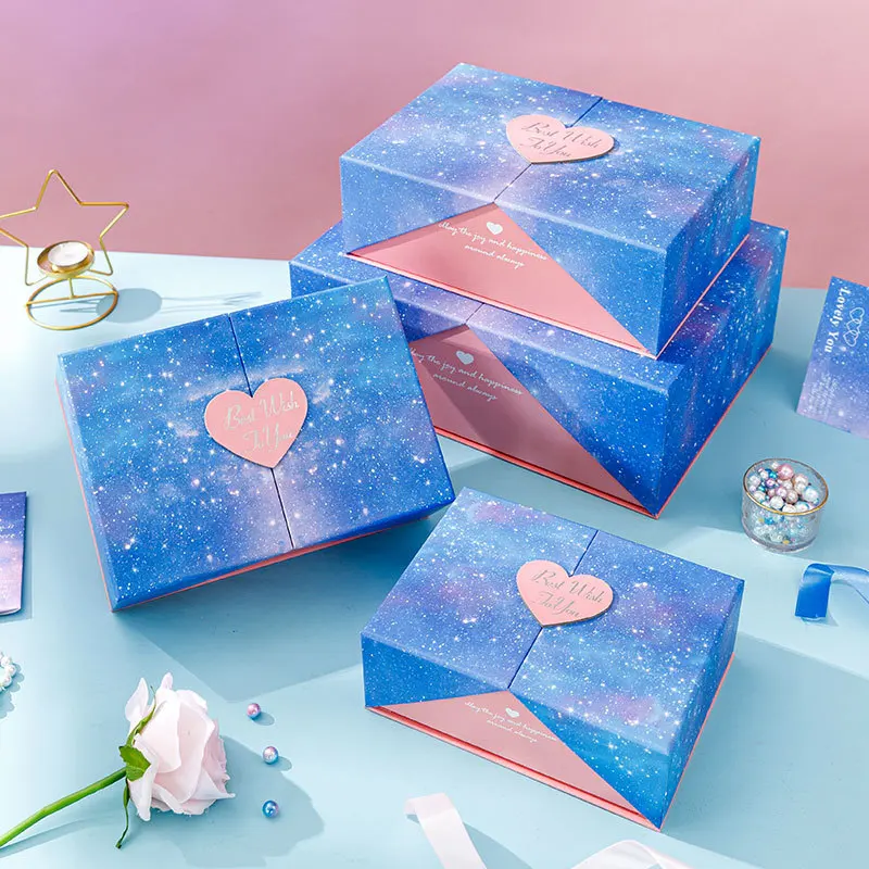 Creative Love Double Door Gift Box Romantic Starry Sky Valentine's Day