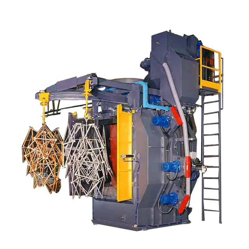 High Efficiency Overhead Hanger Chain Hook Type Abrator Shot Blasting Machine for Gas Cylinders