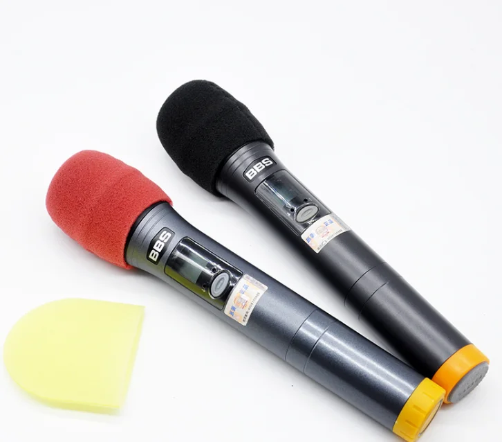 50Pcs Cubierta de micrófono desechable no tejida Handheld Removal Microphone Cover Protectora Clean and No-Odor Blanco 