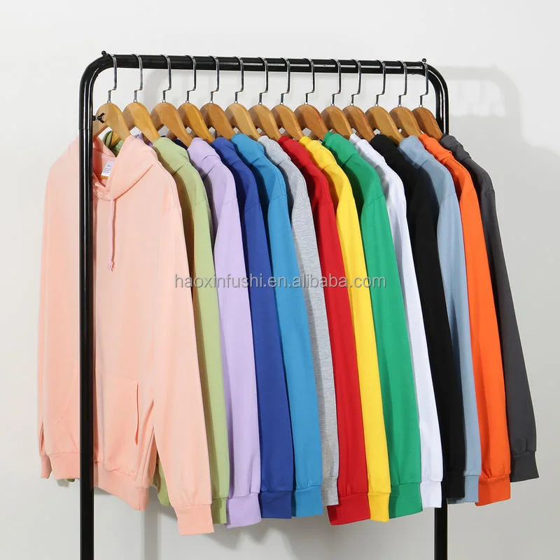 100% Cotton Blank 280 400 500gsm Boxy Hoodie Thick Heavy Weight Oversized Custom Print Logo Men's Fleece Hoodies & Sweatshirts factory