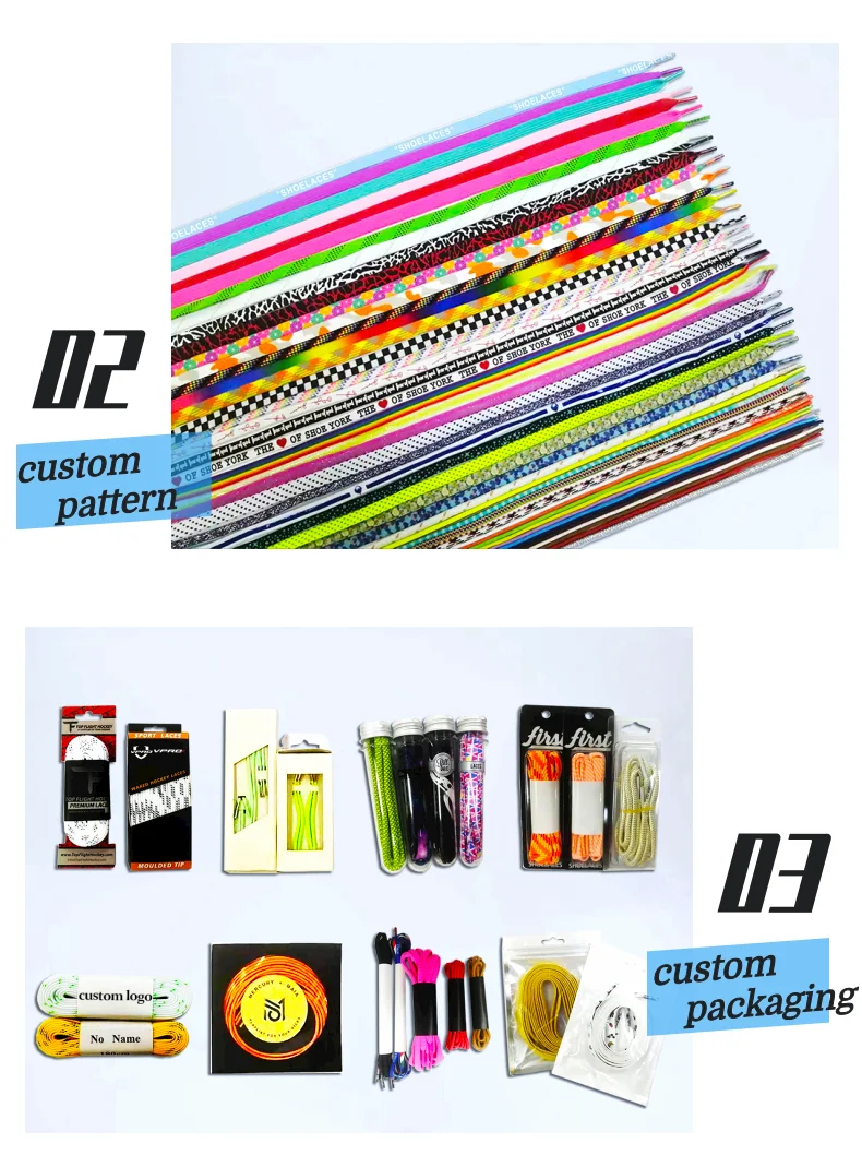 Custom various kinds colors fashion logo shoe laces customized wide polyester flat shoelaces