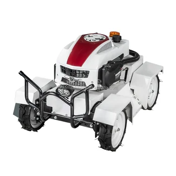 Gasoline grass bush mower cutter radio control remote controlled RC robot lawn mower for sale