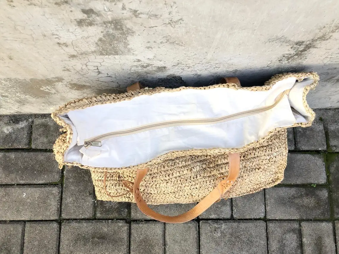 Borsa a tracolla Borsa da donna in paglia Borsa da spiaggia estiva