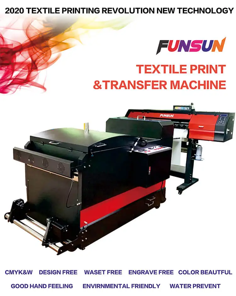 Funsun DTF PET Film Printer DTF Printer Machine Impresora DTF with Double 4720 Heads