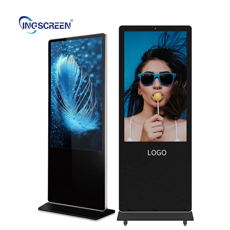 INGSCREEN Digital Display Signs and Display Menu and Screens Floor Standing Kiosk 32 43 49 55 Inch Android Video LCD Advertising