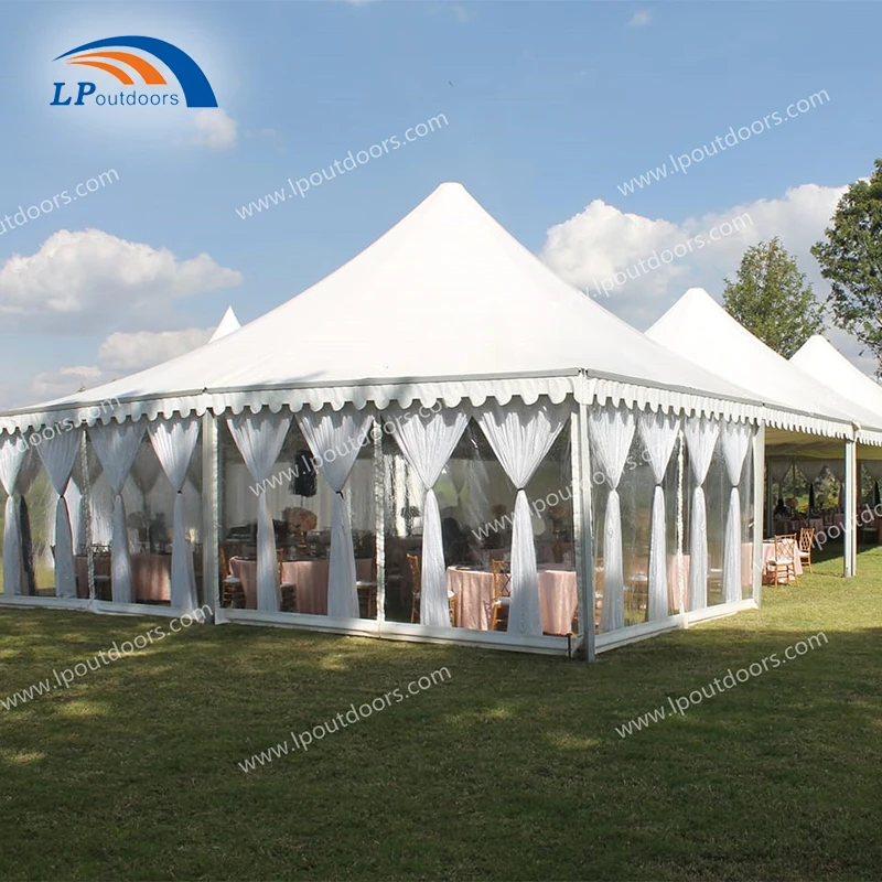 100 Personen 10x10 Aluminium Pagodenzelt B-Line Zelt Outdoor-Event-Festzelt  mit Dekoration fr Hochzeiten in Kenia