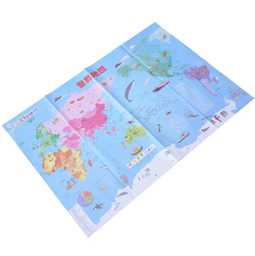 Оптовая Подгонянная Изысканная детальная карта мира для студентов чтобы узнать