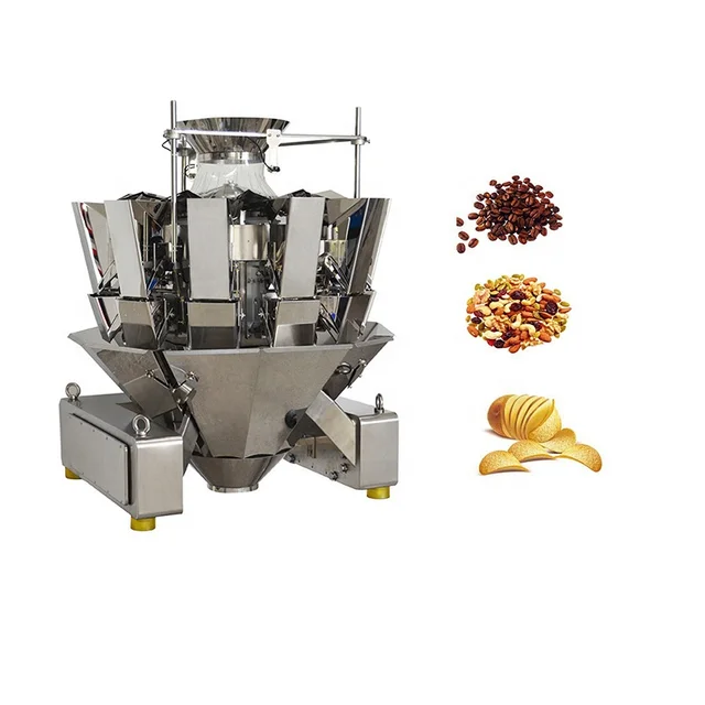 Fully Automatic16 heads Potato Chips  Beans Grain Vertical Weighing Packing Machine food Snack Filling Sealing packing machine