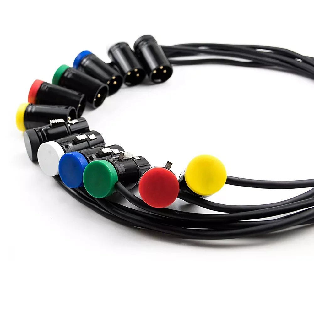 XLR-kabel 6,1 m, 6-pack, gebalanceerde DMX-microfoonkabels