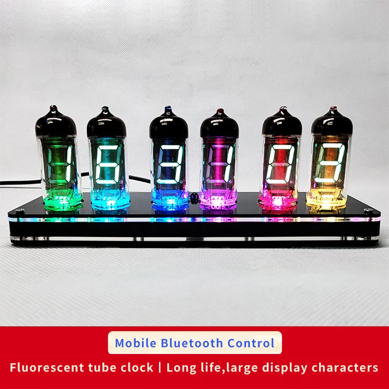 IV11 Fluorescent Tube Clock Glow Digital Tube Nixie Clock Fluorescent Tube Clock