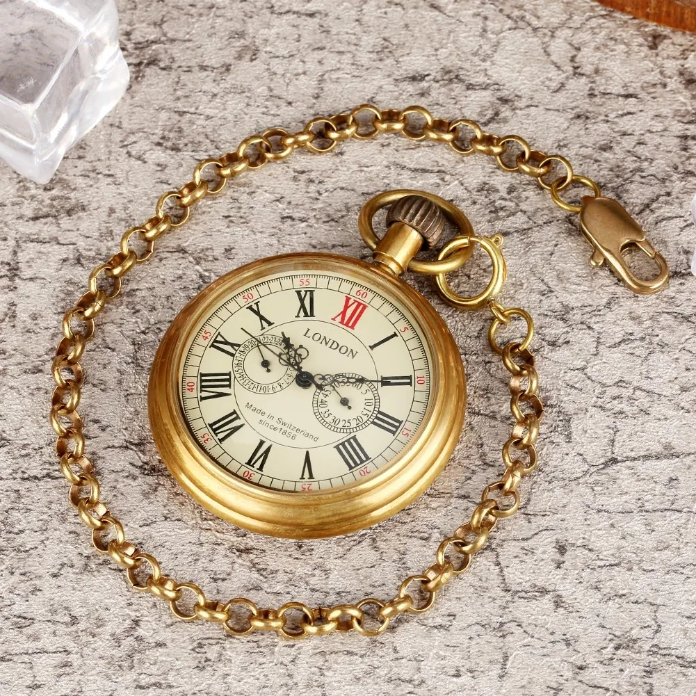 Orologio Stile Retrò Numeri Romani Orologio Da Taschino Meccanico A