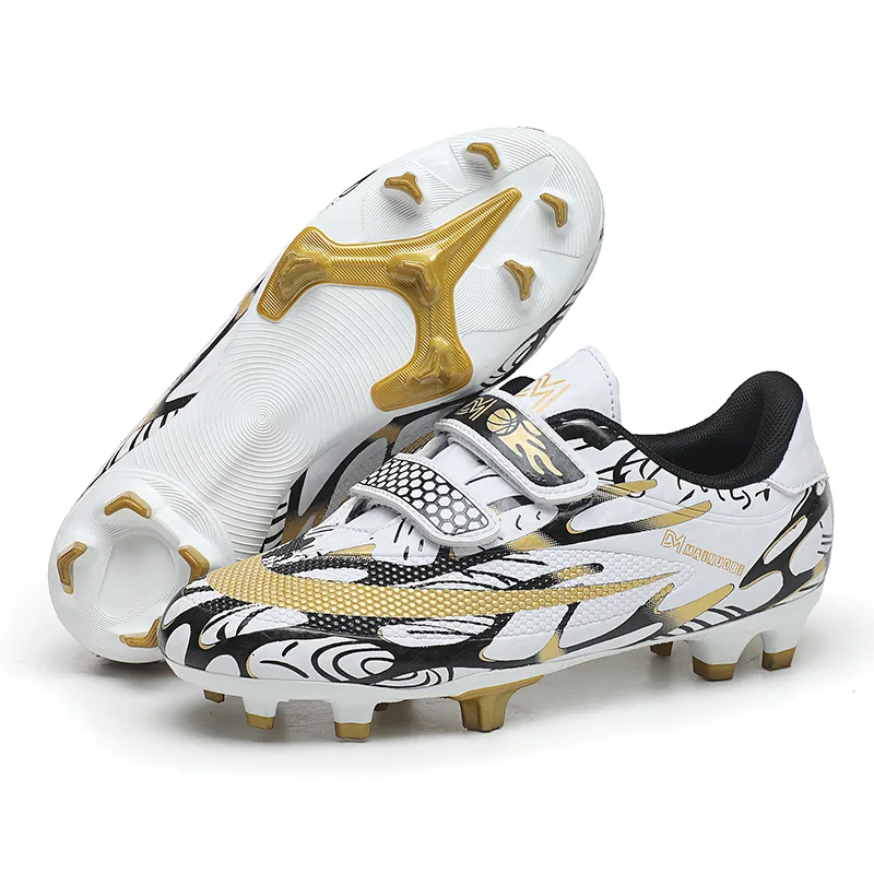 Youth School Performance Futsal Sneakers Junior Kids Firm Ground Soccer Cleats Athletic Outdoor Boys Girls Football Shoes