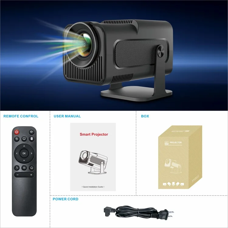 Wholesale HY320 Full Hd Home Theater Proyector Mini Smart Android Projectors Portable Outdoor Travel 4K Projector HY320