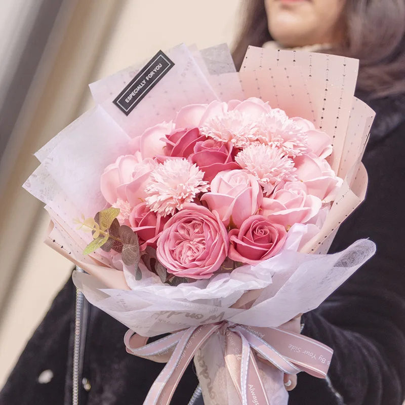 Ramo De Simulación De Regalo De San Valentín Con Rosas De Pa Ramo De Simulación De Regalo De San Valentín Con Rosas De Pa