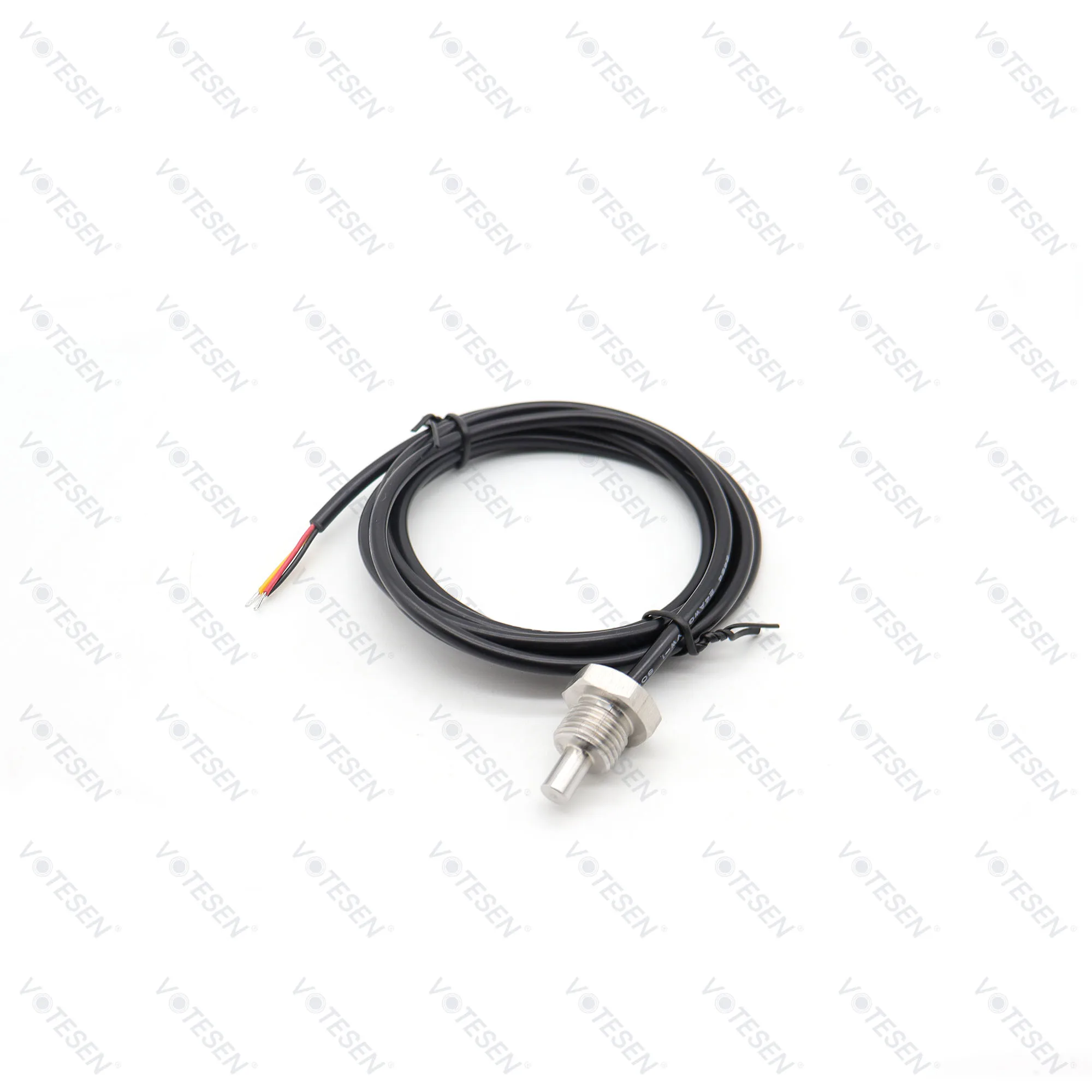 Sensor De Temperatura KTY81-210 Con Cable De Silicona - Para Superficie De Acero Inoxidable, Rango -50°C A +180°C