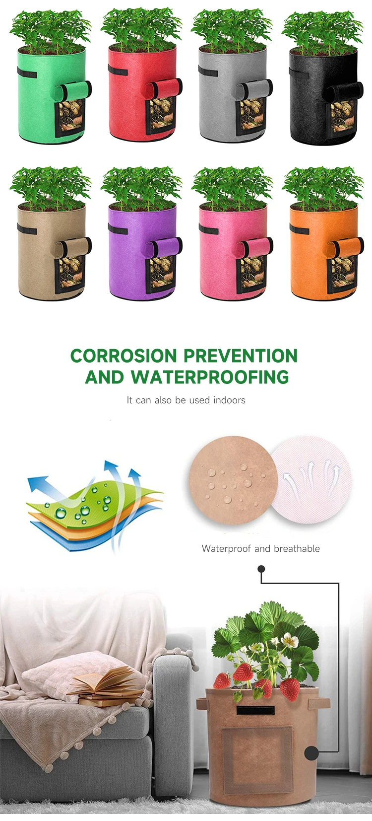 Ecofriendly Outdoor Garden Planters Healthy And Organic Mushroom Growing Bags Clearance On