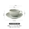 Taza y plato a cuadros de 90 ml, gris cálido