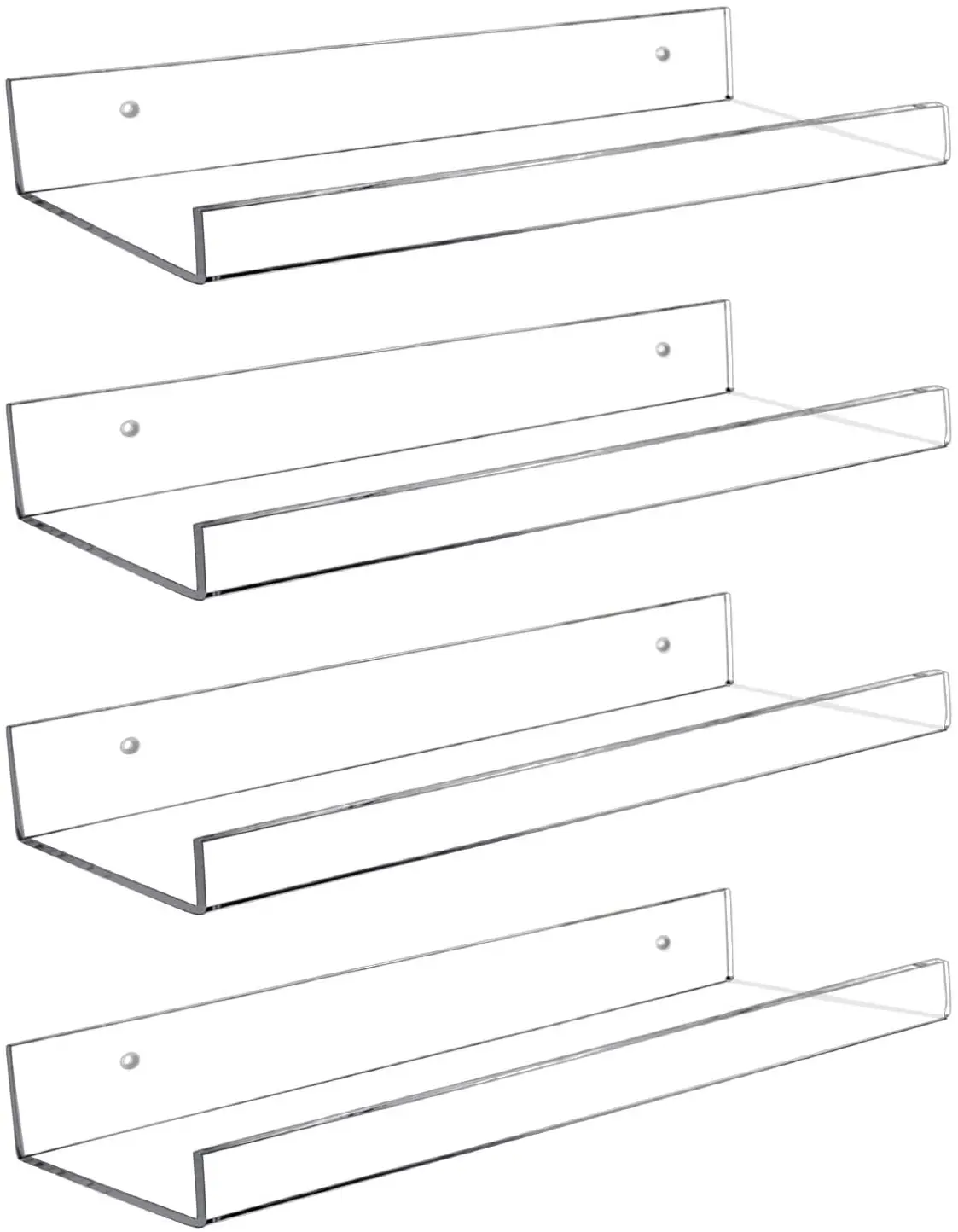 Clear Acrylic Floating Shelves Bookshelf For Kids Wall Display Shelf