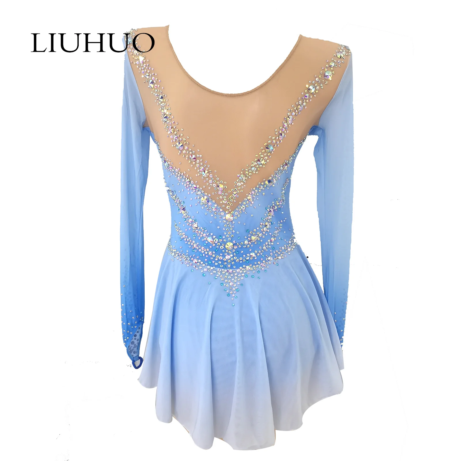 blue and white tropical dress Zapaka Women White Blue Flower Maxi Dress A Line Ruffled High-Low Wedding  Guest Dress  ZAPAKA