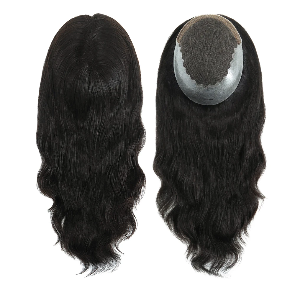 Stock Q6l 16" Human Hair Pieces Women Toupee Lace Front Topper For Lady