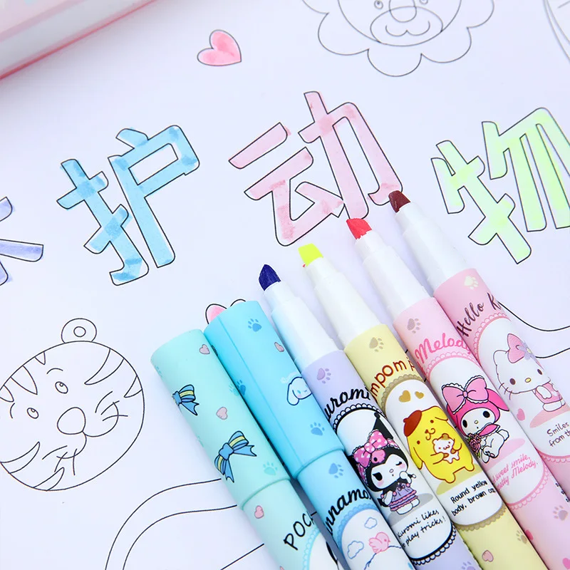 Kawaii Sanrio Fluorescent Pen Kt Kuromi My Melody Cinnamoroll Gifts ...