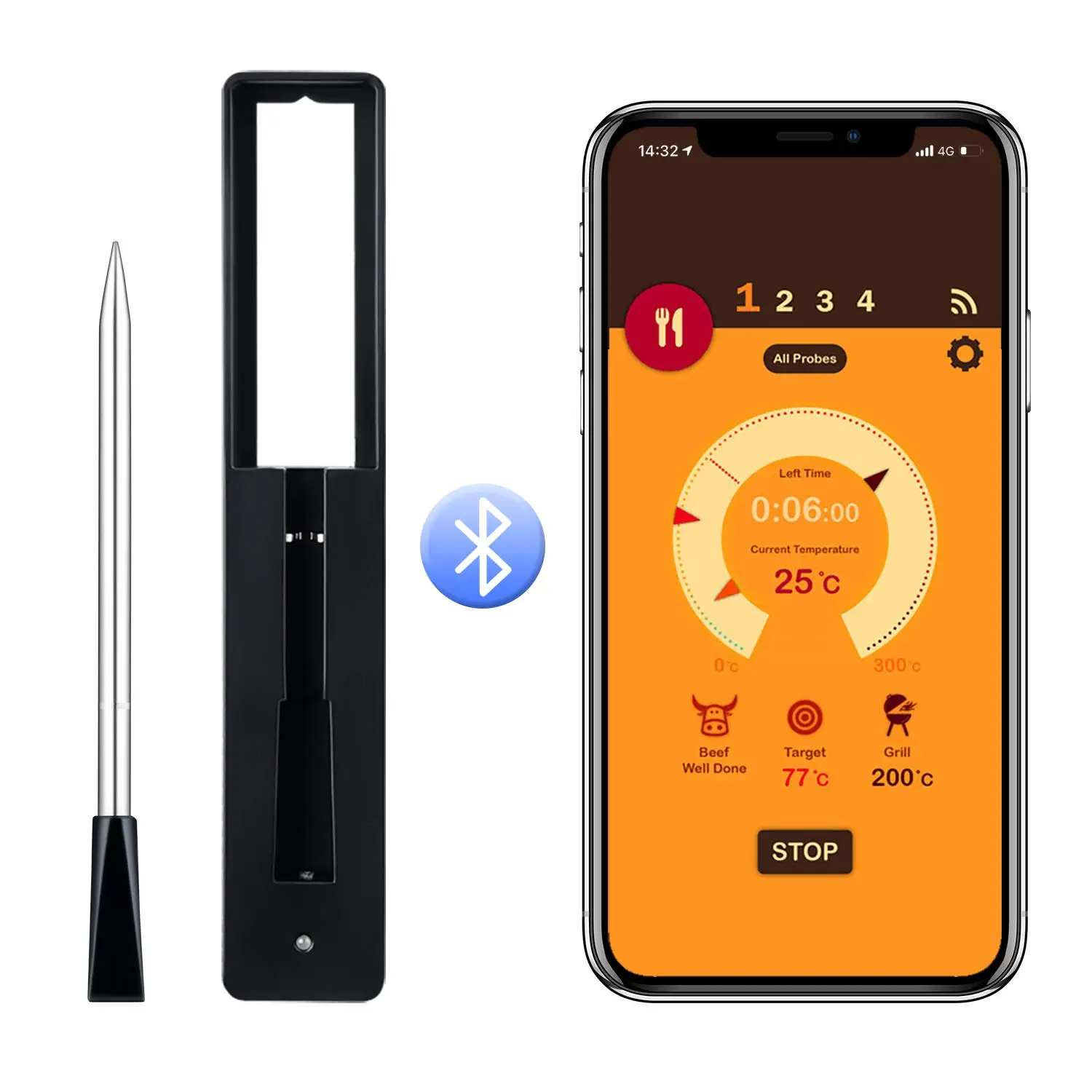 Wireless Meat Thermometer Smoker  Wireless Digital Bbq Thermomete - Pro03  Digital - Aliexpress