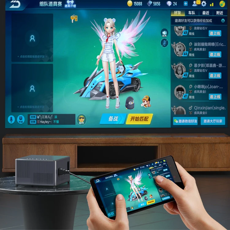 Global Version Projetor Full HD Wifi Home Theater Movie Video Projector Android Portable Projector