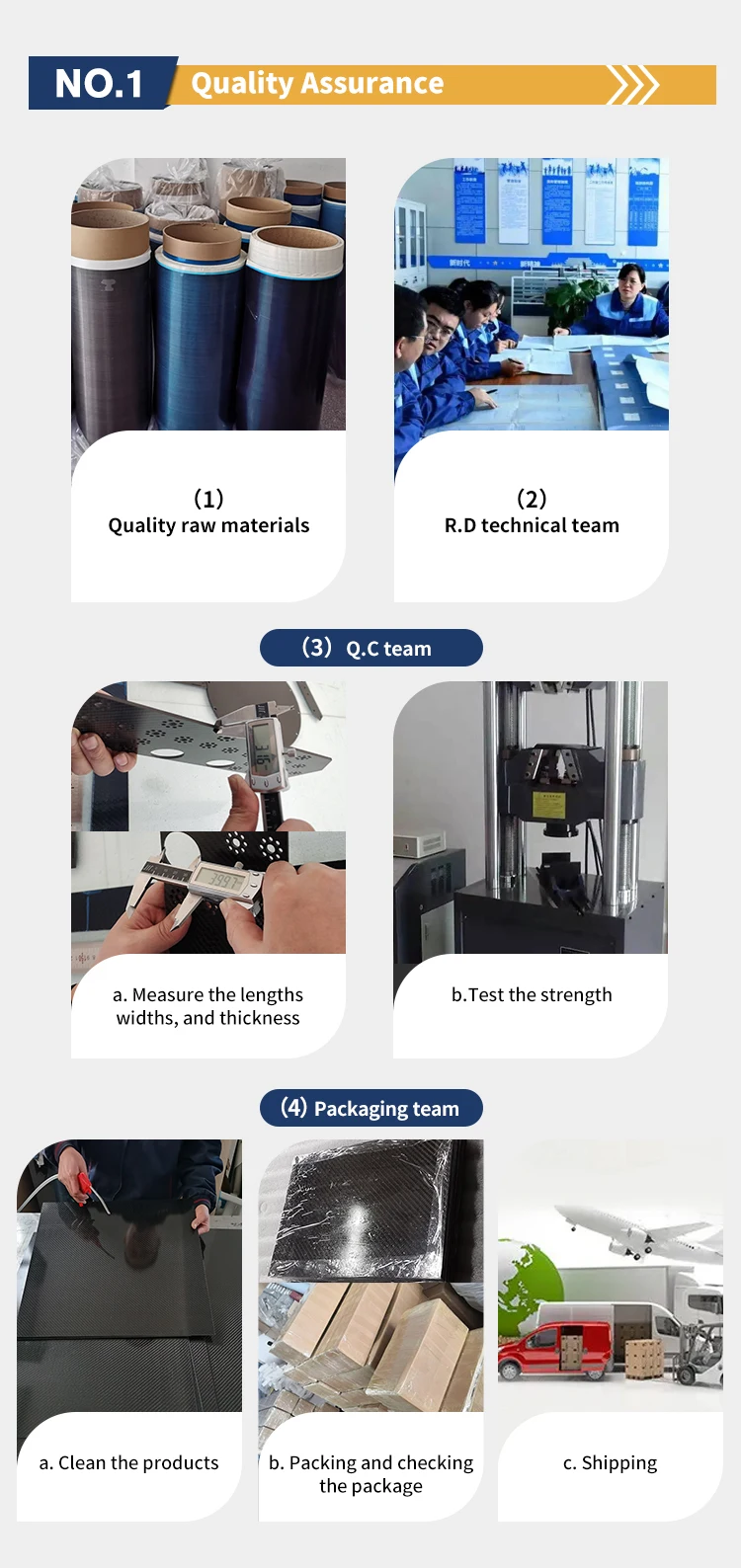 High Strength Durable Light 1k Carbon Fiber Board Composite Sheet