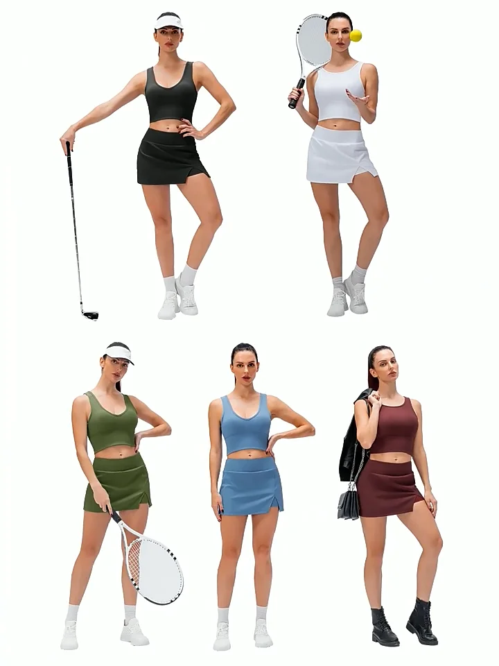 Kiahe Apparel Women Fashion Leisure Skirt Athletic Tennis Skirt With