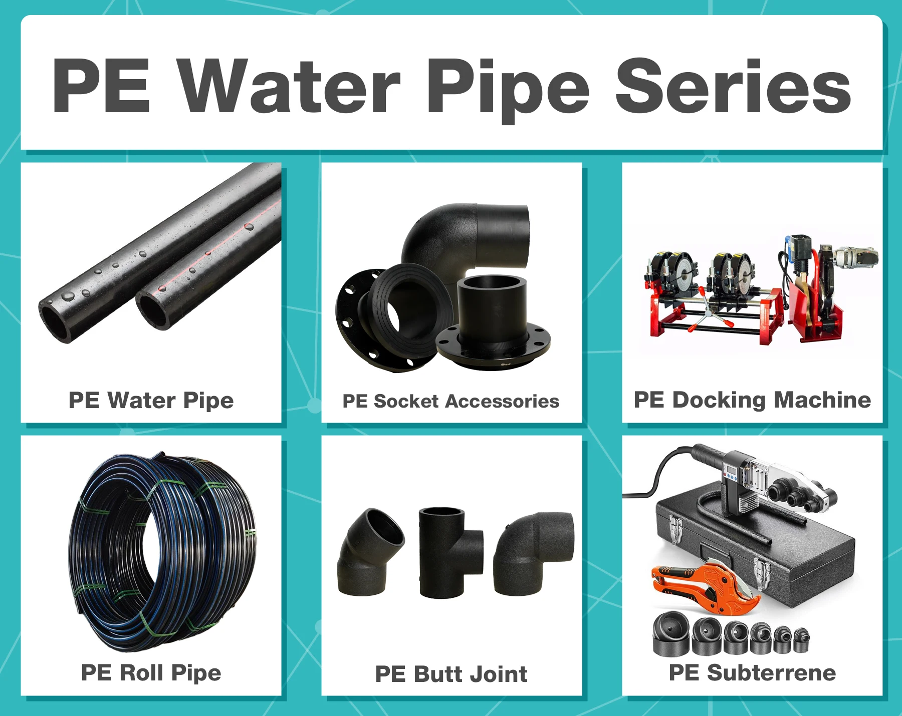 Factory Supplies Plastic Agricultural Round Drip Irrigation Pipe 100mm