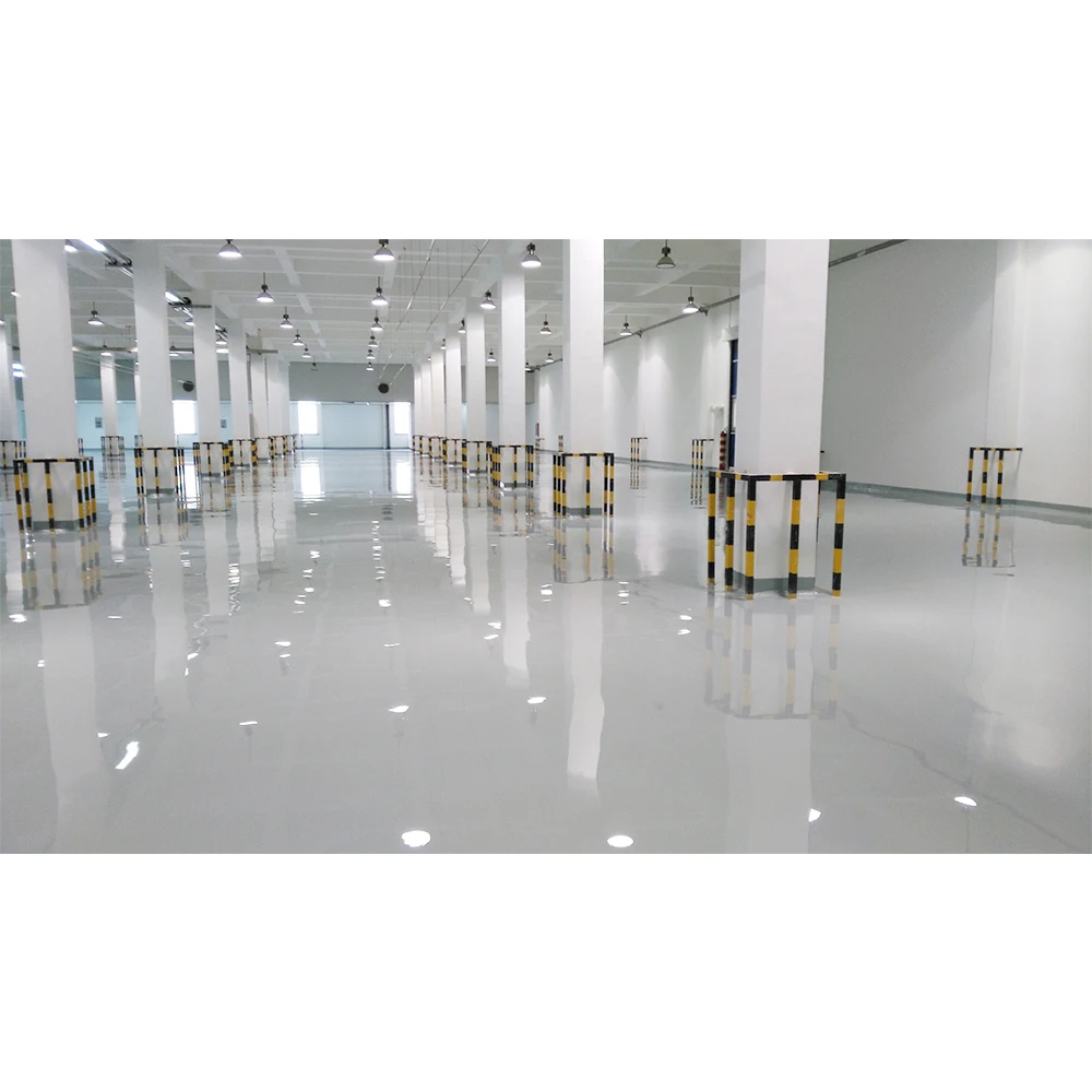 JIANBANG High Gloss Colored Epoxy Resin Floor Paint Concrete Floor Coating Liquid with 12 Months Durability Easy-to-Apply Brush