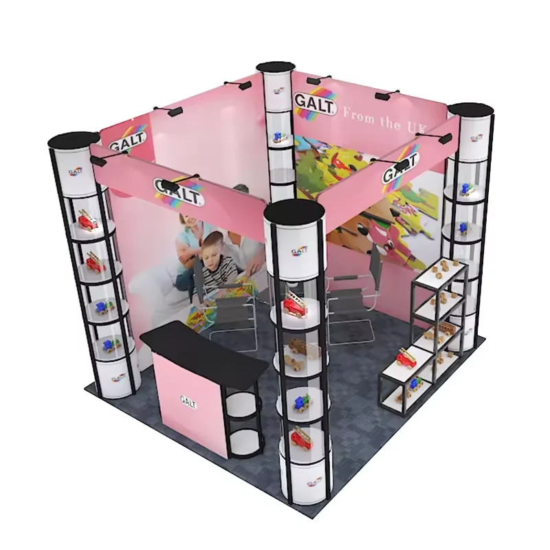 20x20 Fast Build Collapsible Aluminum Twist Tower Light Box Display Expo Fair Reusable Portable Exhibition Trade Show Booth