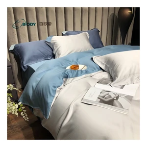Custom Luxury Lysell Fiber Bedsheet Bedroom Nature Sets Sheets Duvet Covers Sets for king Size Bed