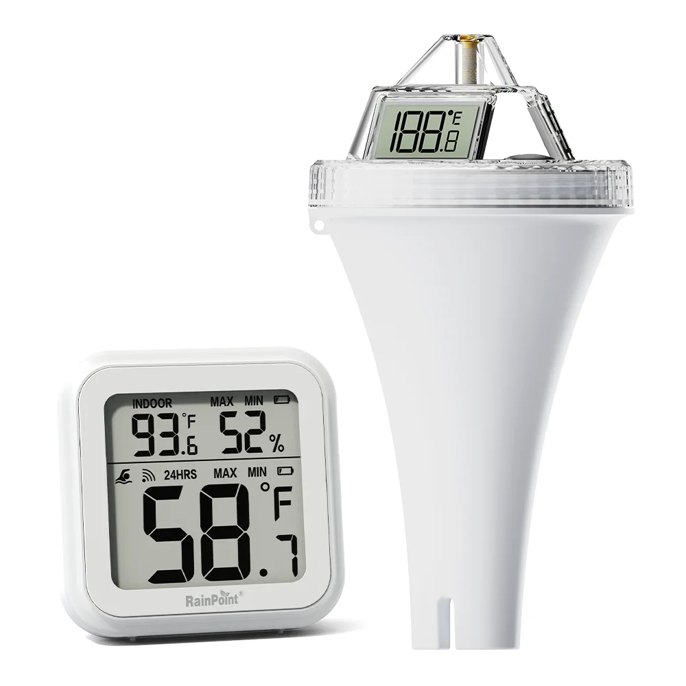 BALDR Digital Pool Thermometer Water Temperature Monitor Swimming Pool Indoor Rain Sensor Pool