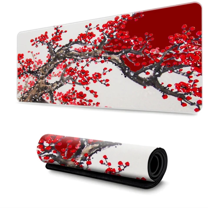 Black White Cherry Blossom Mouse Pad Japanese Sakura Death Life ...