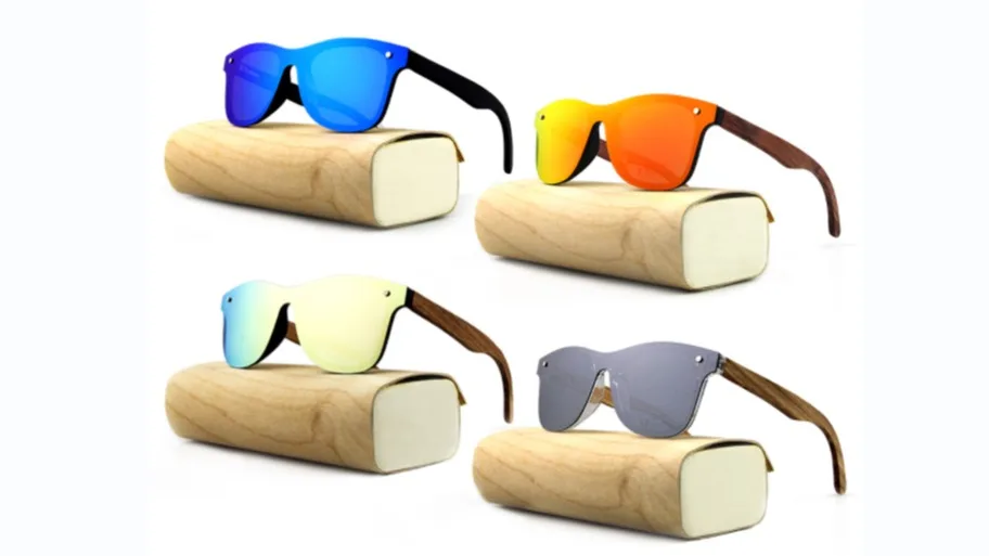 2023 High Quality New Arrival Mirror Lens Wooden Glasses Custom Logo